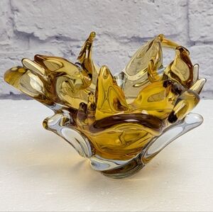 Amazing Murano Style Hand Blown Freeform Modern MCM Ashtray
